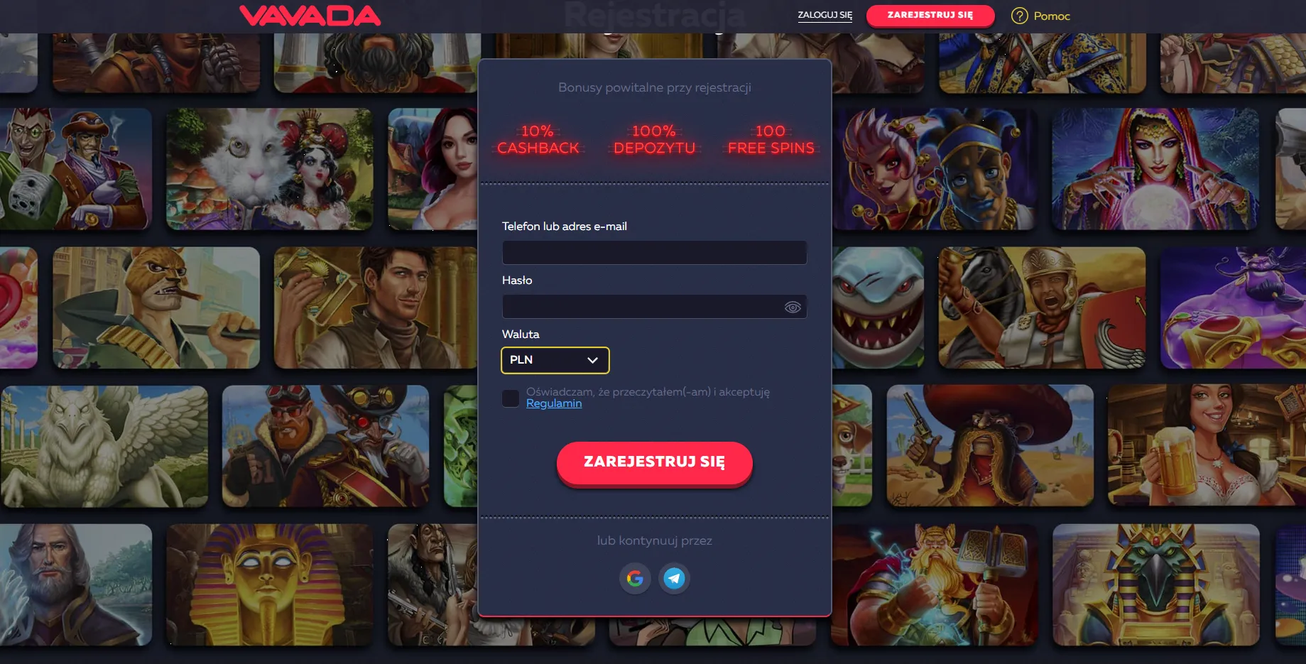 Rejestracja w Vavada casino — Vavada logowanie